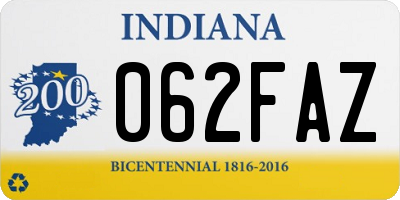 IN license plate 062FAZ