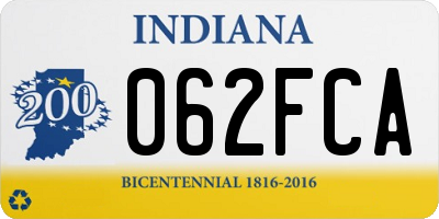 IN license plate 062FCA