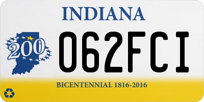 IN license plate 062FCI