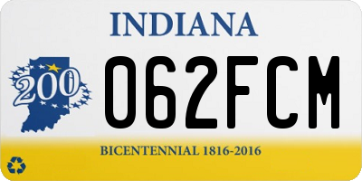IN license plate 062FCM