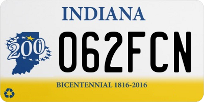 IN license plate 062FCN