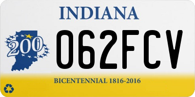 IN license plate 062FCV