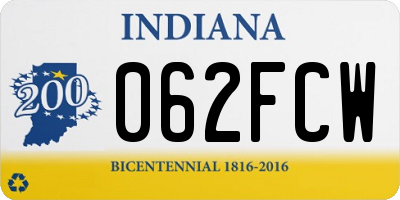 IN license plate 062FCW