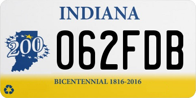 IN license plate 062FDB