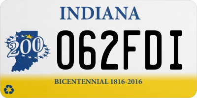 IN license plate 062FDI