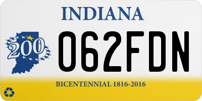 IN license plate 062FDN