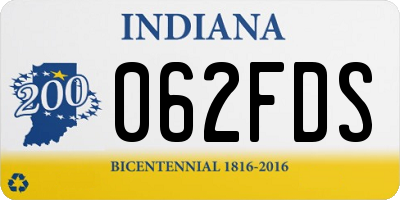 IN license plate 062FDS