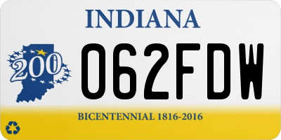 IN license plate 062FDW