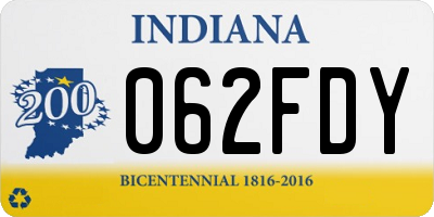 IN license plate 062FDY