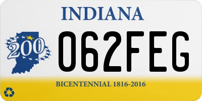 IN license plate 062FEG