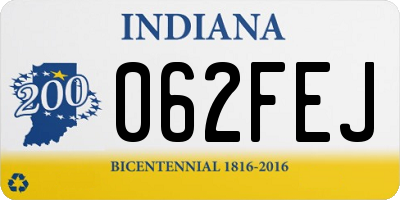 IN license plate 062FEJ