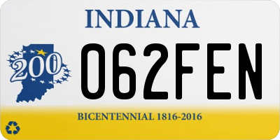 IN license plate 062FEN