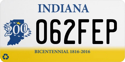 IN license plate 062FEP