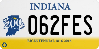 IN license plate 062FES