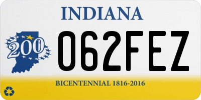 IN license plate 062FEZ