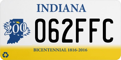 IN license plate 062FFC
