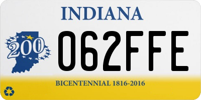IN license plate 062FFE