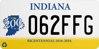 IN license plate 062FFG