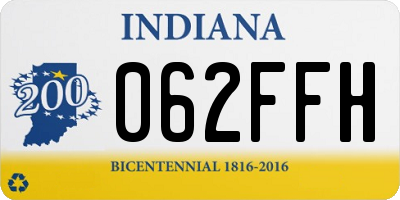 IN license plate 062FFH