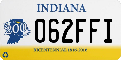 IN license plate 062FFI