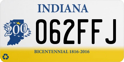 IN license plate 062FFJ