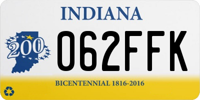 IN license plate 062FFK