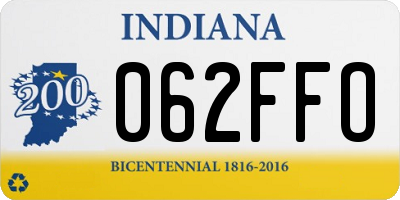 IN license plate 062FFO