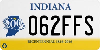 IN license plate 062FFS