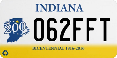 IN license plate 062FFT