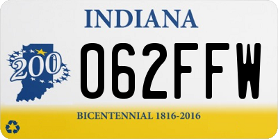 IN license plate 062FFW