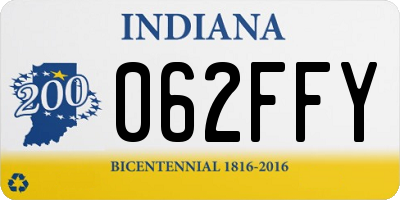 IN license plate 062FFY