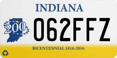 IN license plate 062FFZ