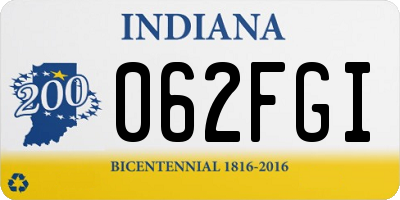 IN license plate 062FGI