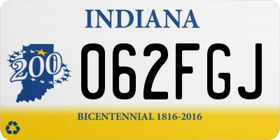 IN license plate 062FGJ