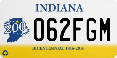IN license plate 062FGM