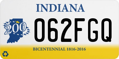 IN license plate 062FGQ