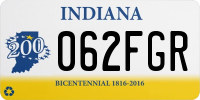 IN license plate 062FGR