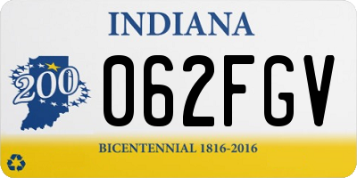 IN license plate 062FGV