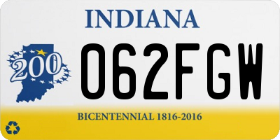 IN license plate 062FGW