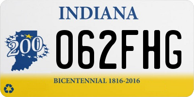 IN license plate 062FHG