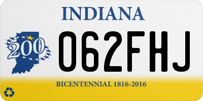 IN license plate 062FHJ