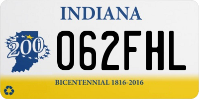 IN license plate 062FHL
