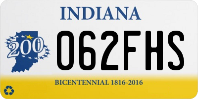 IN license plate 062FHS