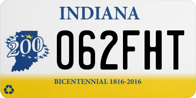 IN license plate 062FHT