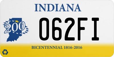 IN license plate 062FI