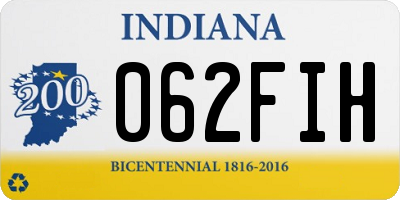 IN license plate 062FIH