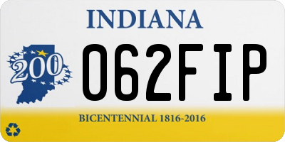 IN license plate 062FIP