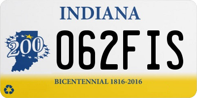 IN license plate 062FIS