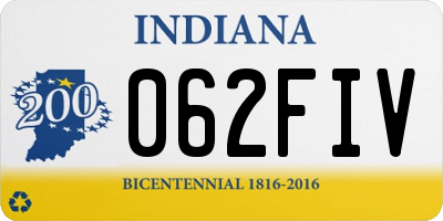 IN license plate 062FIV