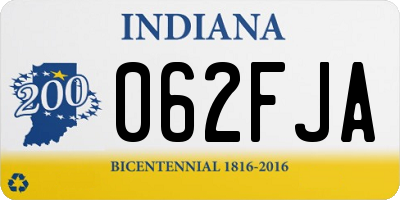 IN license plate 062FJA